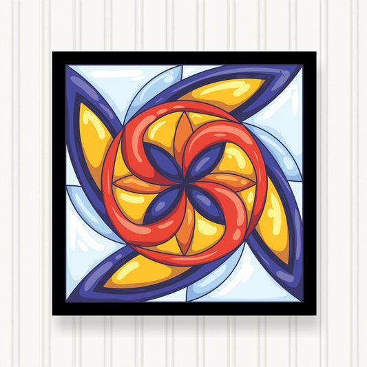Barn Quilt Wall Art, 8 Sizes, Outdoor & Indoor Square Block, Home Decor Accent, BQ041
