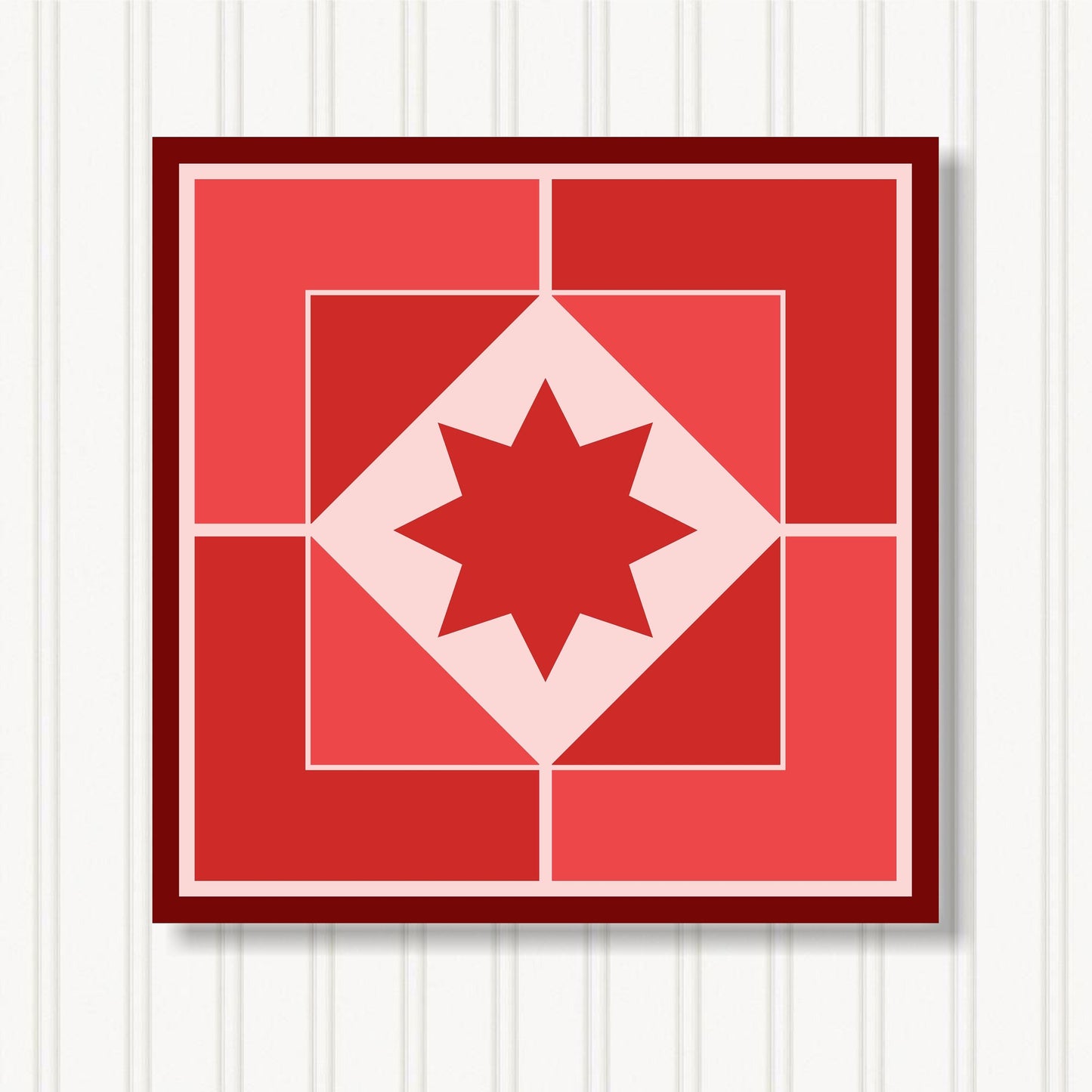 Barn Quilt Wall Art, 8 Sizes, Outdoor & Indoor Square Block, Home Decor Accent, BQ066-18