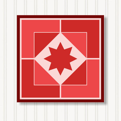 Barn Quilt Wall Art, 8 Sizes, Outdoor & Indoor Square Block, Home Decor Accent, BQ066-18