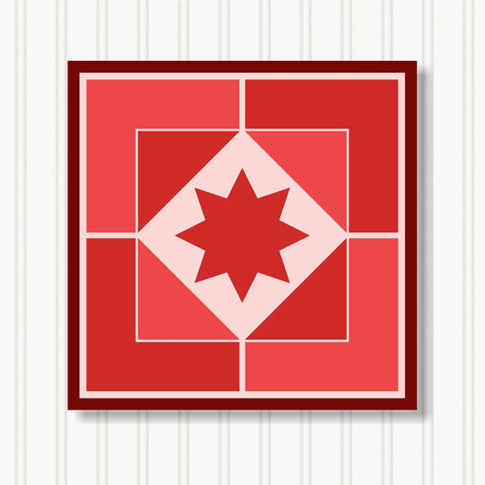 Barn Quilt Wall Art, 8 Sizes, Outdoor & Indoor Square Block, Home Decor Accent, BQ066-18