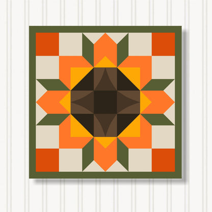 Barn Quilt Wall Art, 8 Sizes, Outdoor & Indoor Square Block, Home Decor Accent, BQ051-05