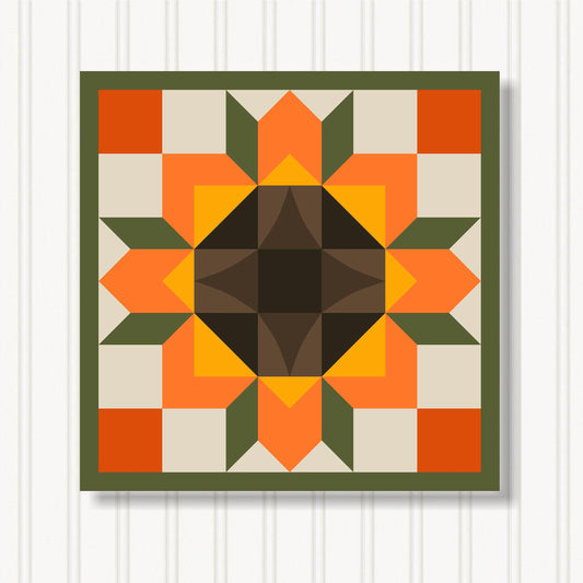Barn Quilt Wall Art, 8 Sizes, Outdoor & Indoor Square Block, Home Decor Accent, BQ051-05