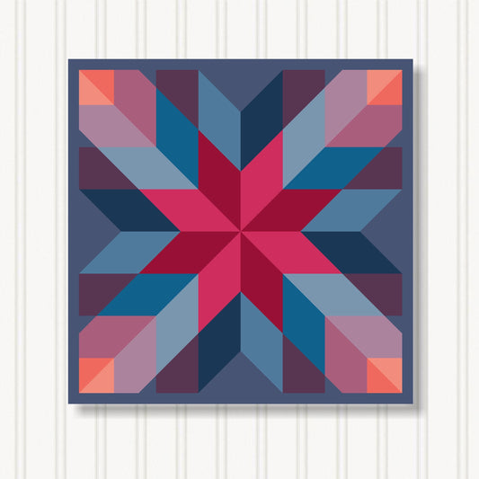 Barn Quilt Wall Art, 8 Sizes, Outdoor & Indoor Square Block, Home Decor Accent, BQ110-32