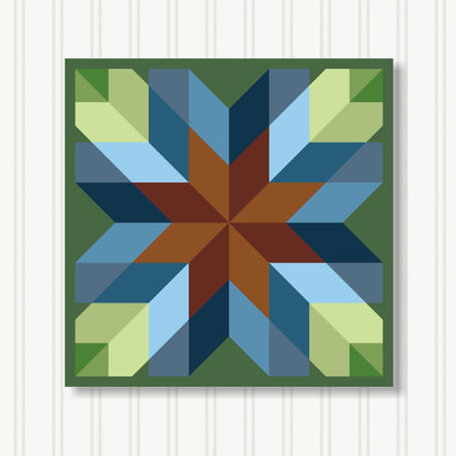 Barn Quilt Wall Art, 8 Sizes, Outdoor & Indoor Square Block, Home Decor Accent, BQ110-30
