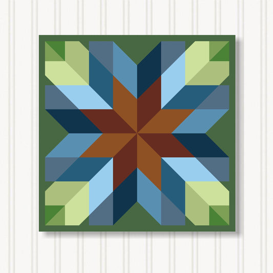 Barn Quilt Wall Art, 8 Sizes, Outdoor & Indoor Square Block, Home Decor Accent, BQ110-30