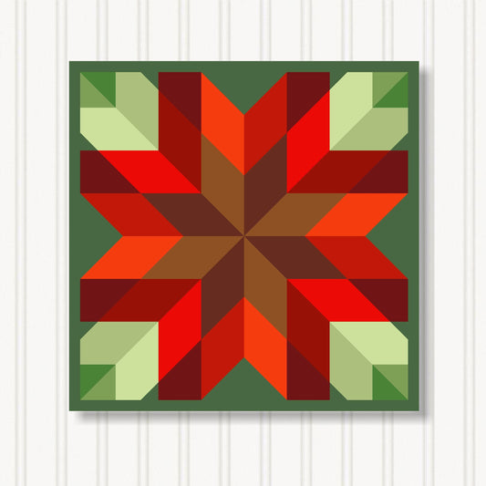 Barn Quilt Wall Art, 8 Sizes, Outdoor & Indoor Square Block, Home Decor Accent, BQ110-29