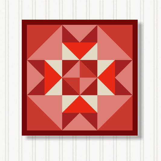 Barn Quilt Wall Art, 8 Sizes, Outdoor & Indoor Square Block, Home Decor Accent, BQ131-20