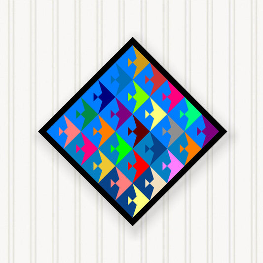 BARN QUILT Block,, 7 Beautiful Sizes, Wall Art Decor, Barn Quilt Sign, Barn Quilt Design BQ046