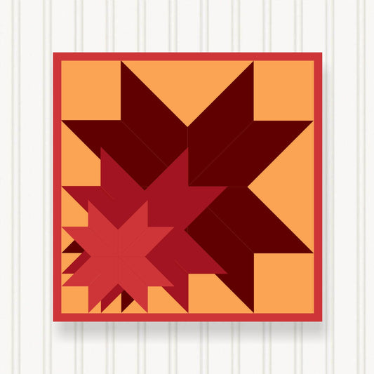 BARN QUILT Block,  Beautiful Outdoor or Indoor Square, 7 Sizes, Wall Art Decor, Barn Quilt Sign, Barn Quilt Design BQ009-04