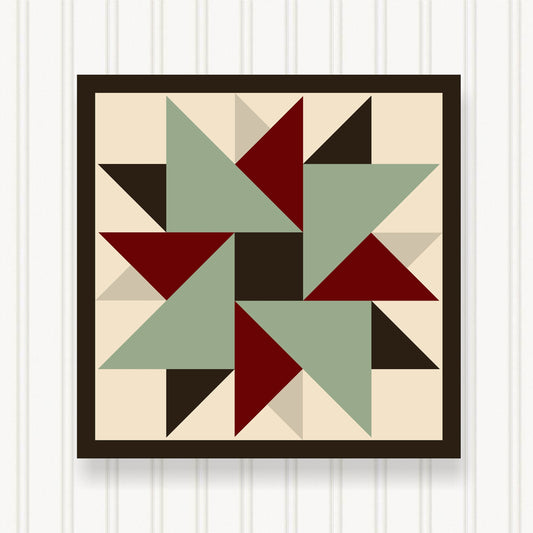 BARN QUILT Block,, 7 Beautiful Sizes, Wall Art Decor, Barn Quilt Sign, Barn Quilt Design BQ012-09