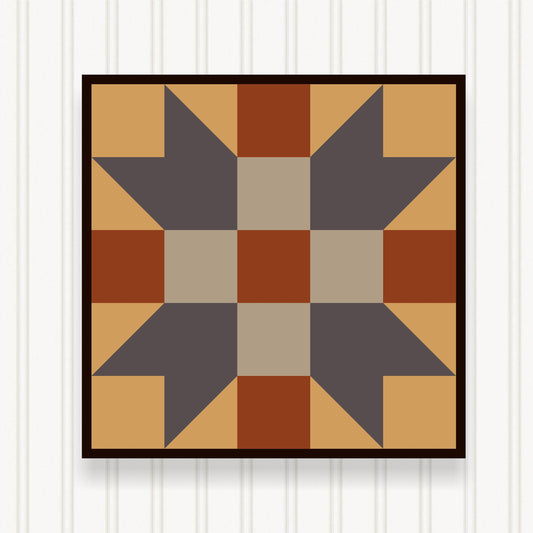 BARN QUILT Block,  Beautiful Outdoor or Indoor Square, 7 Sizes, Wall Art Decor, Barn Quilt Sign, Barn Quilt Design BQ010-08