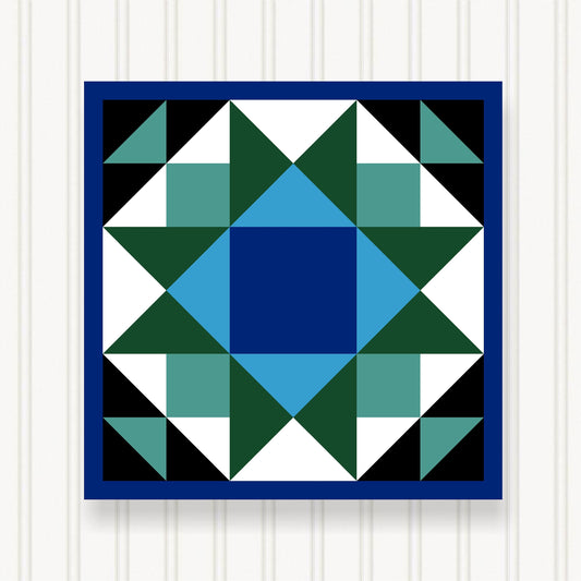 BARN QUILT Block, 7 Beautiful Sizes, Wall Art Decor, Barn Quilt Sign, Barn Quilt Design BQ022