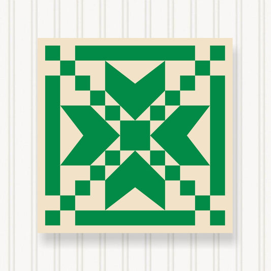 BARN QUILT Block,  Beautiful Outdoor or Indoor Square, 7 Sizes, Wall Art Decor, Barn Quilt Sign, Barn Quilt Design BQ006-02