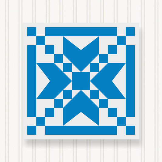 BARN QUILT Block,  Beautiful Outdoor or Indoor Square, 7 Sizes, Wall Art Decor, Barn Quilt Sign, Barn Quilt Design BQ006-03