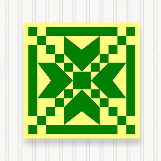 BARN QUILT Block,  Beautiful Outdoor or Indoor Square, 7 Sizes, Wall Art Decor, Barn Quilt Sign, Barn Quilt Design BQ006-05