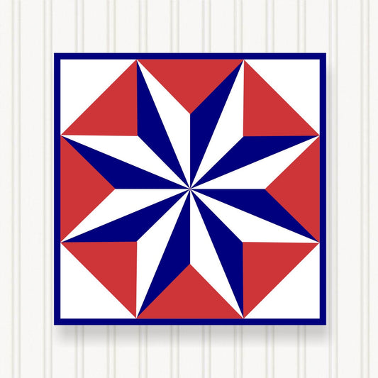 BARN QUILT Block, 7 Beautiful Sizes, Wall Art Decor, Barn Quilt Sign, Barn Quilt Design BQ004-01