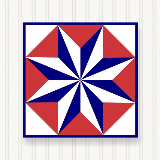 BARN QUILT Block,, 7 Beautiful Sizes, Wall Art Decor, Barn Quilt Sign, Barn Quilt Design BQ004-01