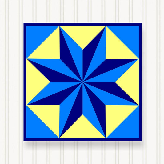 BARN QUILT Block, 7 Beautiful Sizes, Wall Art Decor, Barn Quilt Sign, Barn Quilt Design BQ004-03