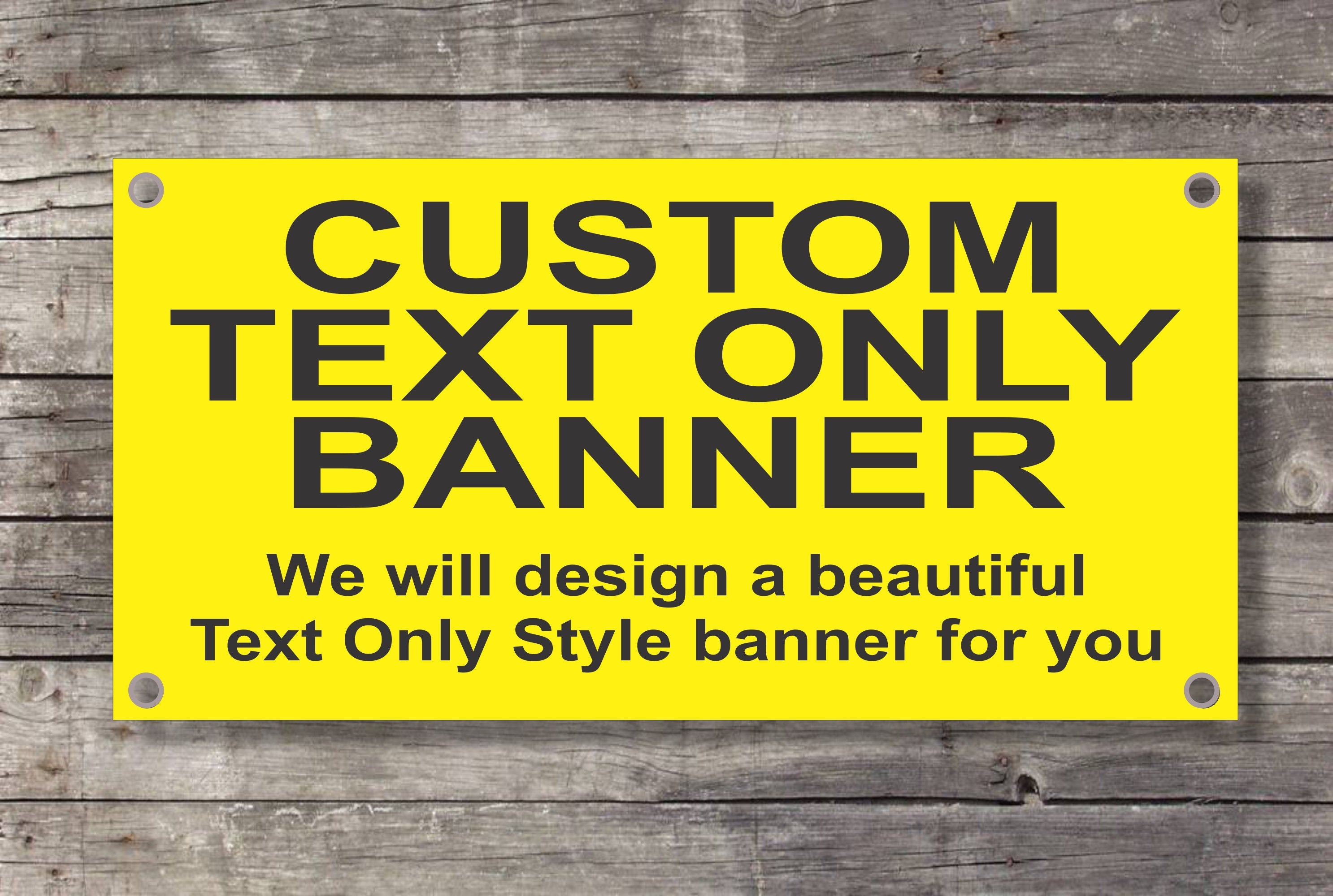 Custom Vinyl Banner, 3 Art Styles, 5 Heights - 18, 24, 36, 48, 60 Inch ...