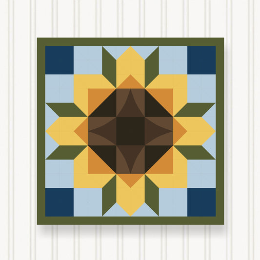 BARN QUILT Block,  Beautiful Outdoor or Indoor Square, 7 Sizes, Wall Art Decor, Barn Quilt Sign, Barn Quilt Design BQ051