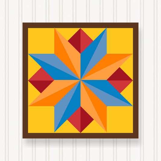 BARN QUILT Block,, 7 Beautiful Sizes, Wall Art Decor, Barn Quilt Sign, Barn Quilt Design BQ034-01