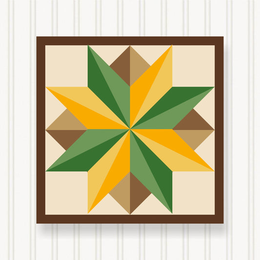 BARN QUILT Block,, 7 Beautiful Sizes, Wall Art Decor, Barn Quilt Sign, Barn Quilt Design BQ034-02