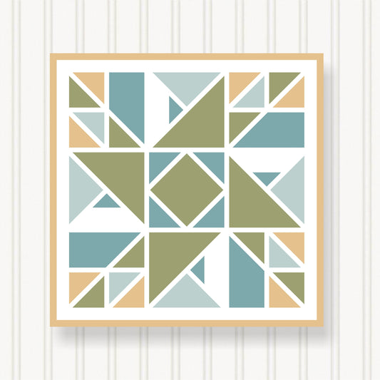 BARN QUILT Block,, 7 Beautiful Sizes, Wall Art Decor, Barn Quilt Sign, Barn Quilt Design BQ059