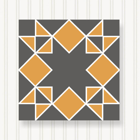 BARN QUILT Block, 7 Beautiful Sizes, Wall Art Decor, Barn Quilt Sign, Barn Quilt Design BQ060
