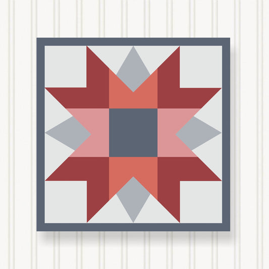 BARN QUILT Block,, 7 Beautiful Sizes, Wall Art Decor, Barn Quilt Sign, Barn Quilt Design BQ036-04