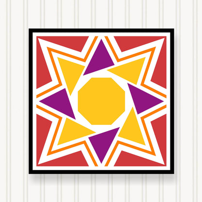 BARN QUILT Block,, 7 Beautiful Sizes, Wall Art Decor, Barn Quilt Sign, Barn Quilt Design BQ065-03