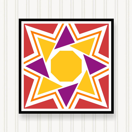 BARN QUILT Block,, 7 Beautiful Sizes, Wall Art Decor, Barn Quilt Sign, Barn Quilt Design BQ065-03