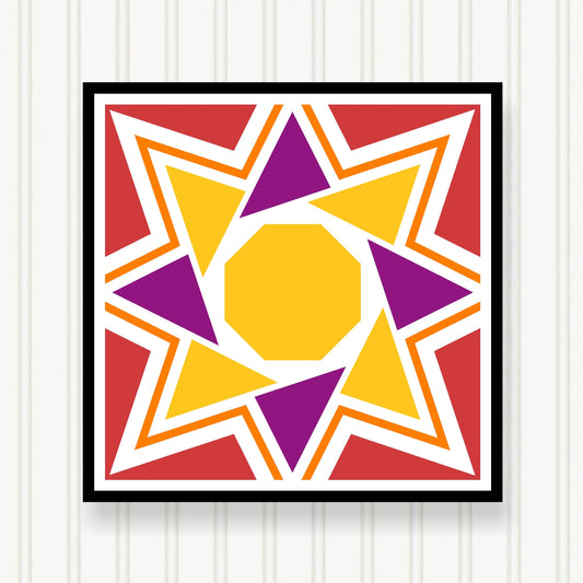 BARN QUILT Block, 7 Beautiful Sizes, Wall Art Decor, Barn Quilt Sign, Barn Quilt Design BQ065-03