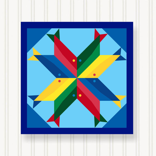 BARN QUILT Block,, 7 Beautiful Sizes, Wall Art Decor, Barn Quilt Sign, Barn Quilt Design BQ064
