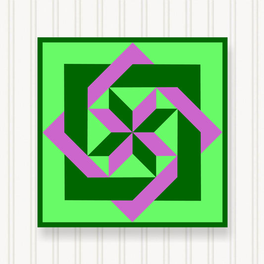 BARN QUILT Block, 7 Beautiful Sizes, Wall Art Decor, Barn Quilt Sign, Barn Quilt Design BQ003-12