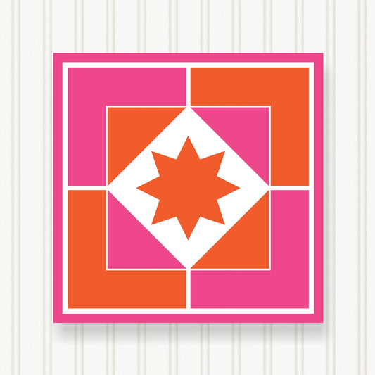 BARN QUILT Block, 7 Beautiful Sizes, Wall Art Decor, Barn Quilt Sign, Barn Quilt Design BQ066-04