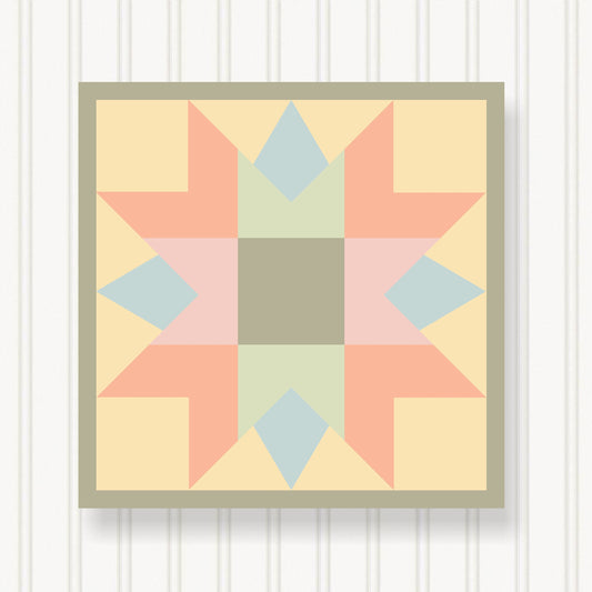 BARN QUILT Block,, 7 Beautiful Sizes, Wall Art Decor, Barn Quilt Sign, Barn Quilt Design BQ036-06