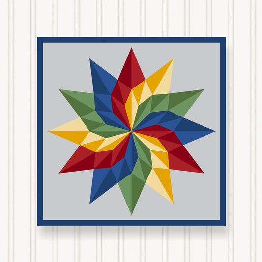 BARN QUILT Block, 7 Beautiful Sizes, Wall Art Decor, Barn Quilt Sign, Barn Quilt Design BQ072-01