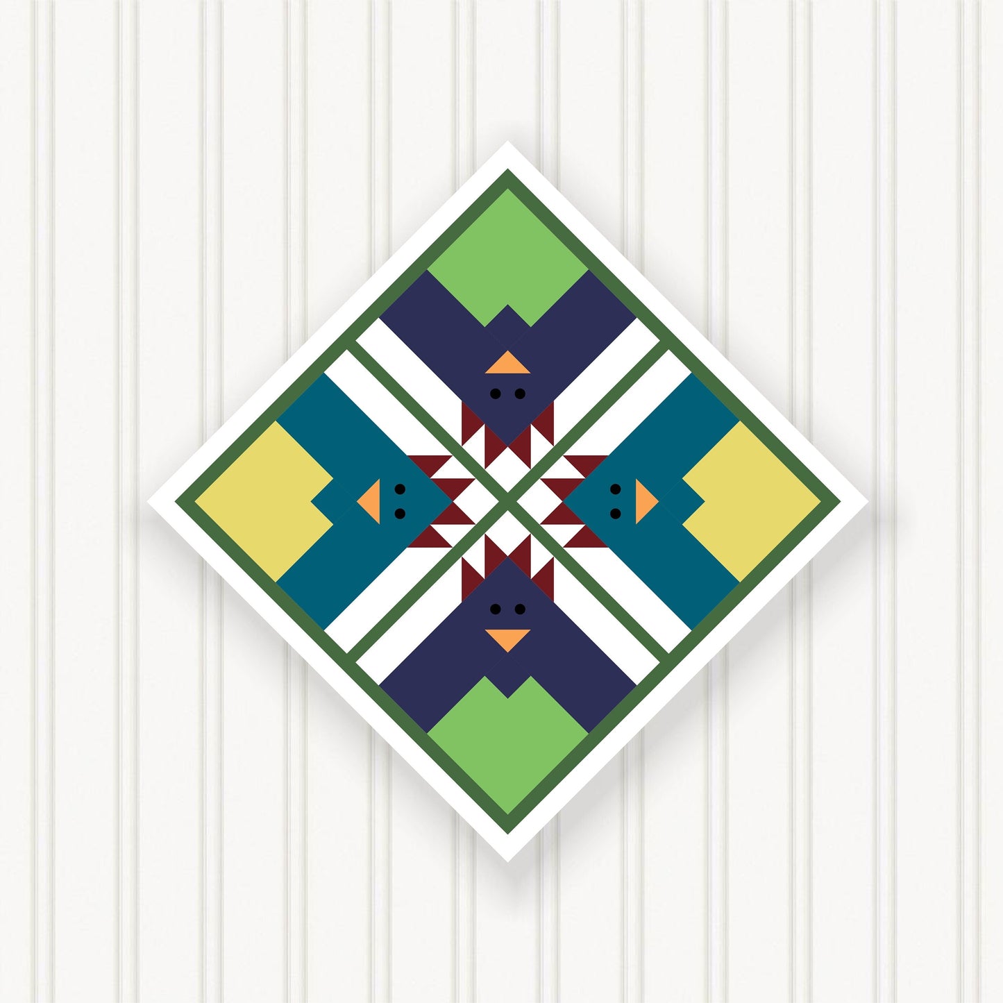 BARN QUILT Block,, 7 Beautiful Sizes, Wall Art Decor, Barn Quilt Sign, Barn Quilt Design BQ074