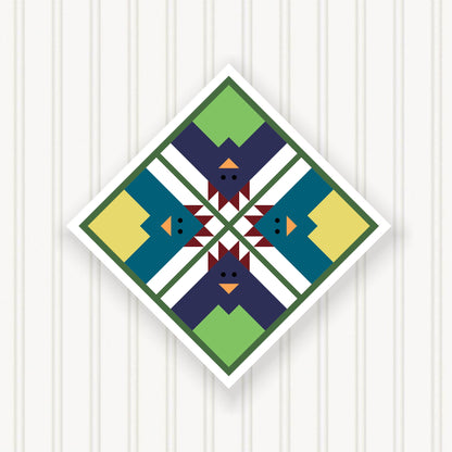 BARN QUILT Block,, 7 Beautiful Sizes, Wall Art Decor, Barn Quilt Sign, Barn Quilt Design BQ074