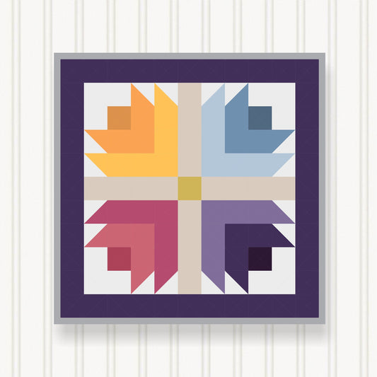 BARN QUILT Block, 7 Beautiful Sizes, Wall Art Decor, Barn Quilt Sign, Barn Quilt Design BQ075-02