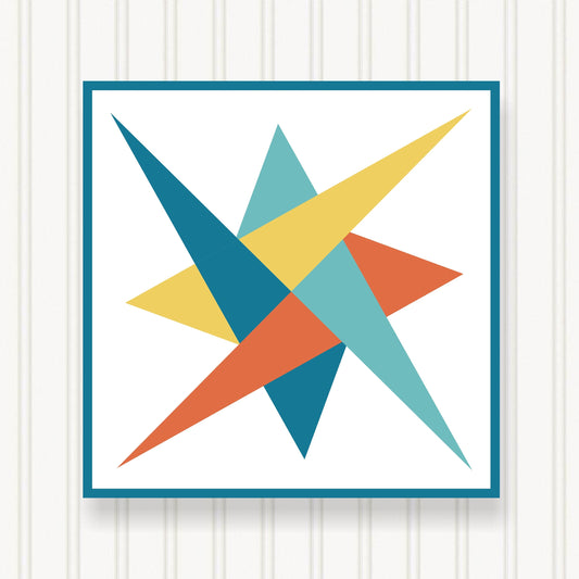 BARN QUILT Block,, 7 Beautiful Sizes, Wall Art Decor, Barn Quilt Sign, Barn Quilt Design BQ077
