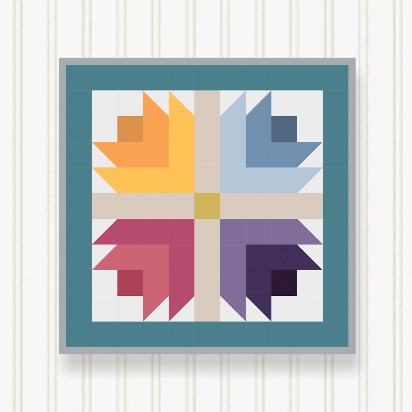 BARN QUILT Block,, 7 Beautiful Sizes, Wall Art Decor, Barn Quilt Sign, Barn Quilt Design BQ075-01