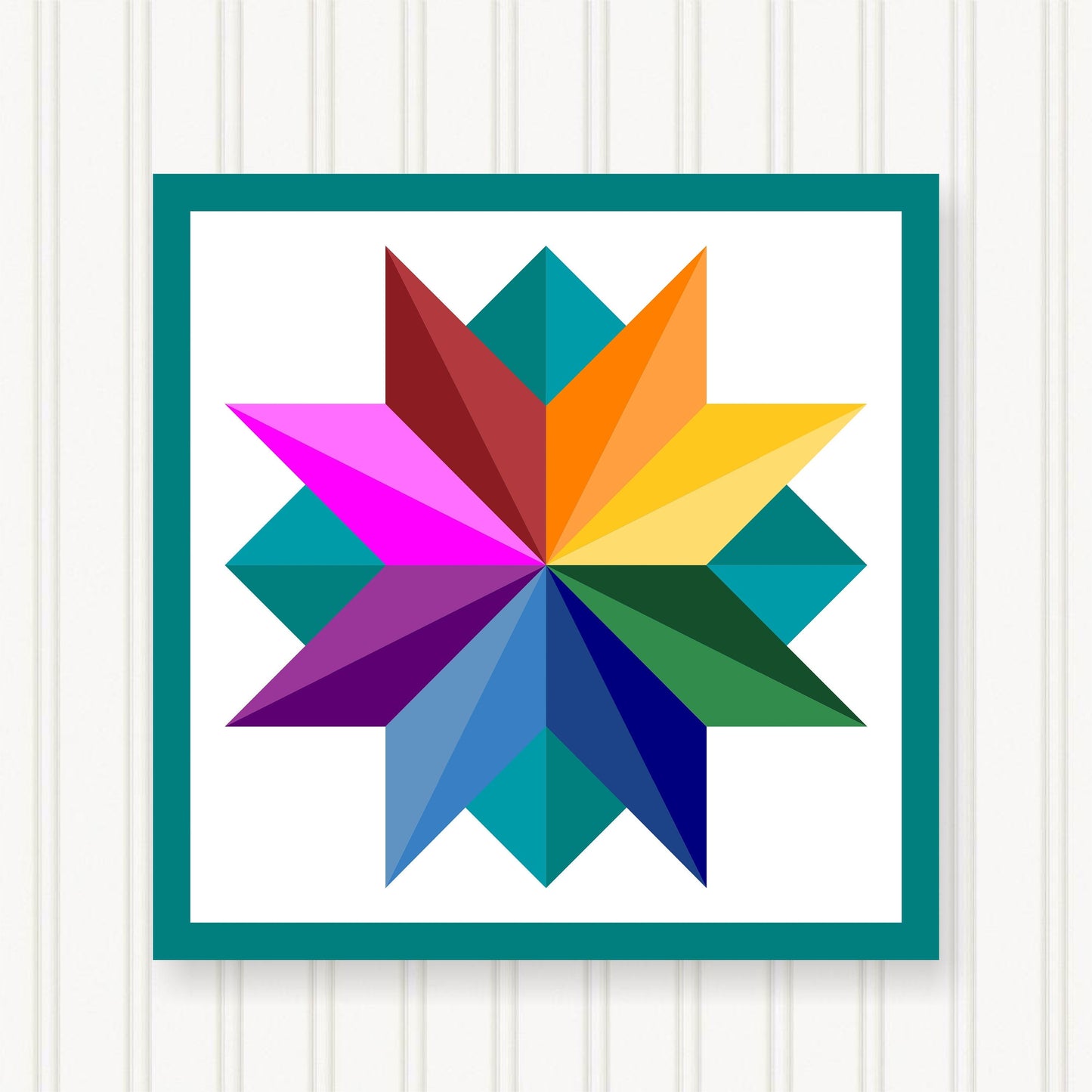 BARN QUILT Block, 7 Beautiful Sizes, Wall Art Decor, Barn Quilt Sign, Barn Quilt Design BQ034-05