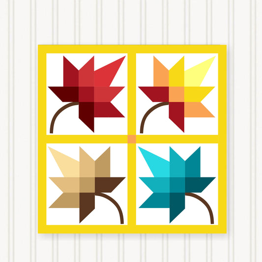 BARN QUILT Block,  Beautiful Outdoor or Indoor Square, 7 Sizes, Wall Art Decor, Barn Quilt Sign, Barn Quilt Design BQ008-04