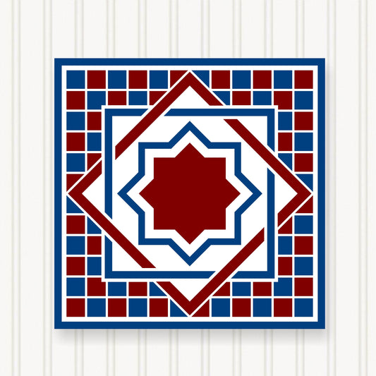 BARN QUILT Block,, 7 Beautiful Sizes, Wall Art Decor, Barn Quilt Sign, Barn Quilt Design BQ067
