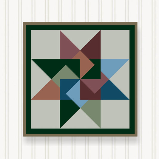 BARN QUILT Block,, 7 Beautiful Sizes, Wall Art Decor, Barn Quilt Sign, Barn Quilt Design BQ079