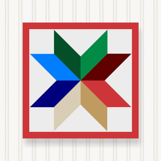 BARN QUILT Block, 7 Beautiful Sizes, Wall Art Decor, Barn Quilt Sign, Barn Quilt Design BQ007-05