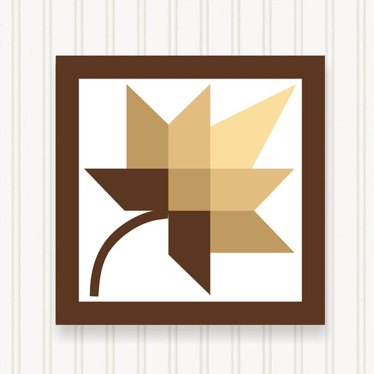 BARN QUILT Block,  Beautiful Outdoor or Indoor Square, 7 Sizes, Wall Art Decor, Barn Quilt Sign, Barn Quilt Design BQ018-03