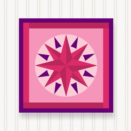 BARN QUILT Block,, 7 Beautiful Sizes, Wall Art Decor, Barn Quilt Sign, Barn Quilt Design BQ027-03