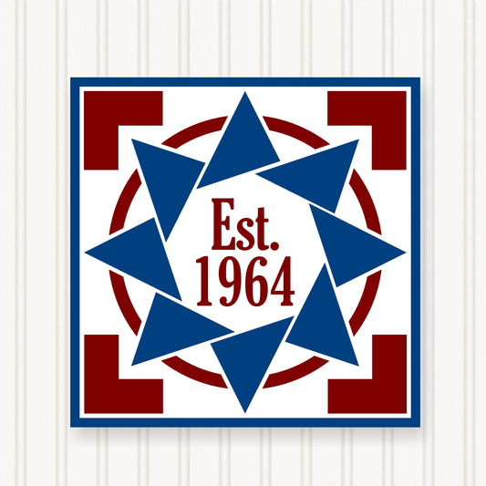 BARN QUILT Block,, 7 Beautiful Sizes, Wall Art Decor, Barn Quilt Sign, Barn Quilt Design BQ068